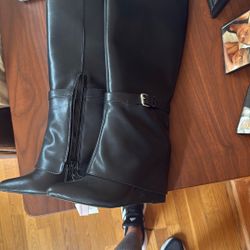 Women Wedge Knew Boots