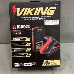 Viking 1000 Peak amp 12 V jump starter new open box