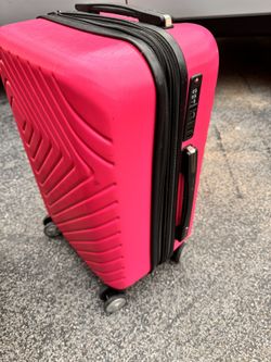 Hot Pink Hard Durable Carry-on Luggage Suitcase