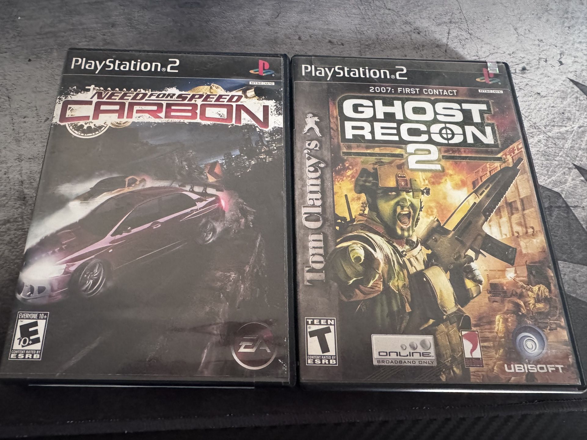 Ps2 Games Ghost Recon 2 And Need For Speed Carbon