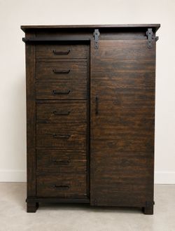 Rustic Solid Wood Barn Door Wardrobe / Armoire – Heavy Duty