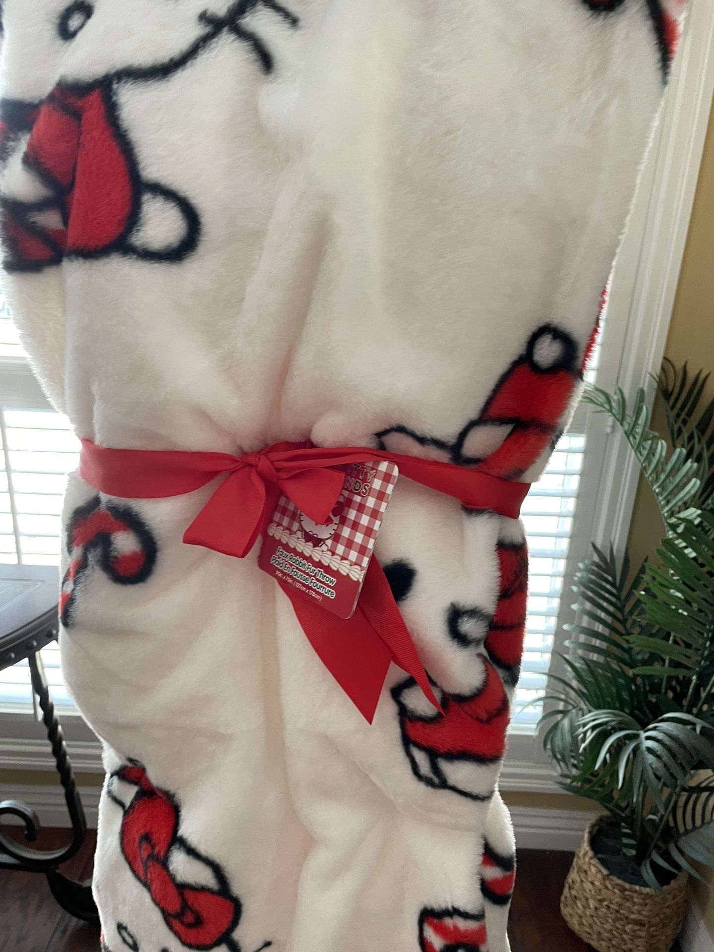 Hello Kitty Rabbit Fur Blanket