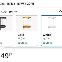 White Coffee/side Table 