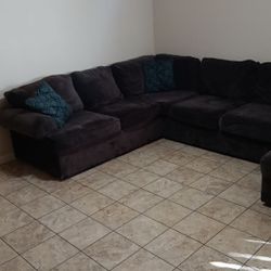 3 Piece Sectional Sofa Set Brown