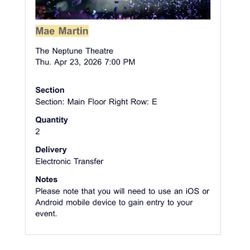 Mae Martin Tickets 4/23/26 7p