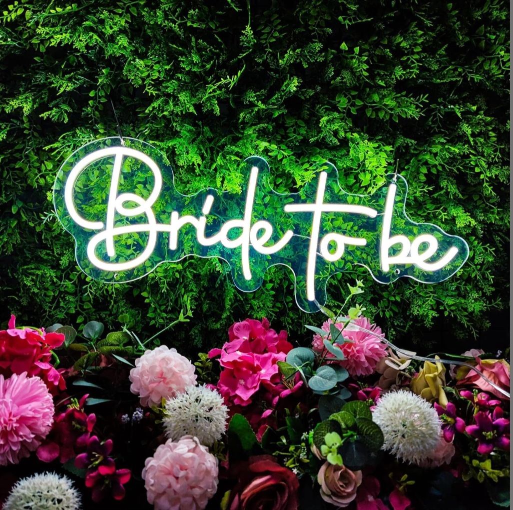 Bride To Be Neon Signs For Wall Decor, 16.5 * 6 Inches Led Neon Sign Perfect For Engagement Ceremony Wedding Decoration, Party, Bedroom, Garden, Weddi