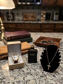 BIBI Original Automatic Watch + Men’s Gold-Tone Stainless Steel Chain + FREE Perfume