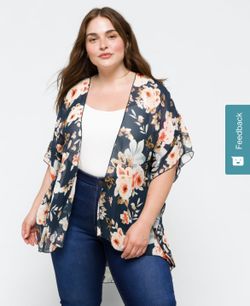 Emory Park Womens Large Sheer Coverup