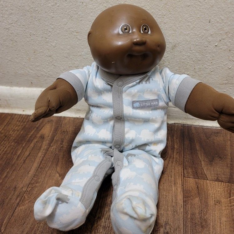 Vintage African American baldie cabbage patch doll
