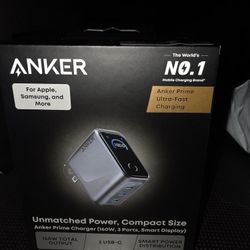 Anker Prime Charger 160W 3 Ports Smart Display