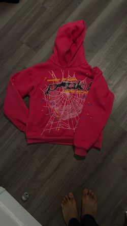 Sp5der Hoodie Pink Size Small✅
