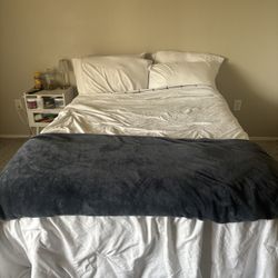 FULL SIZE BED -  mattress and platform frame