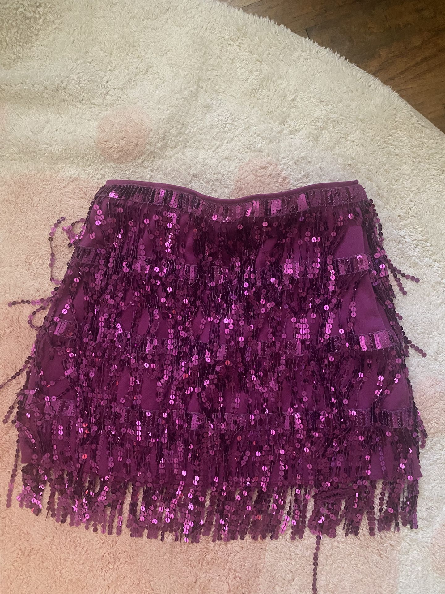 Purple Sequin Skirt Size M