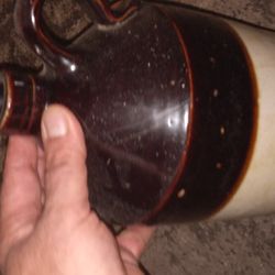 Antique No Leak 1 Gallon Thumb Knob Whiskey Ceramic Jug