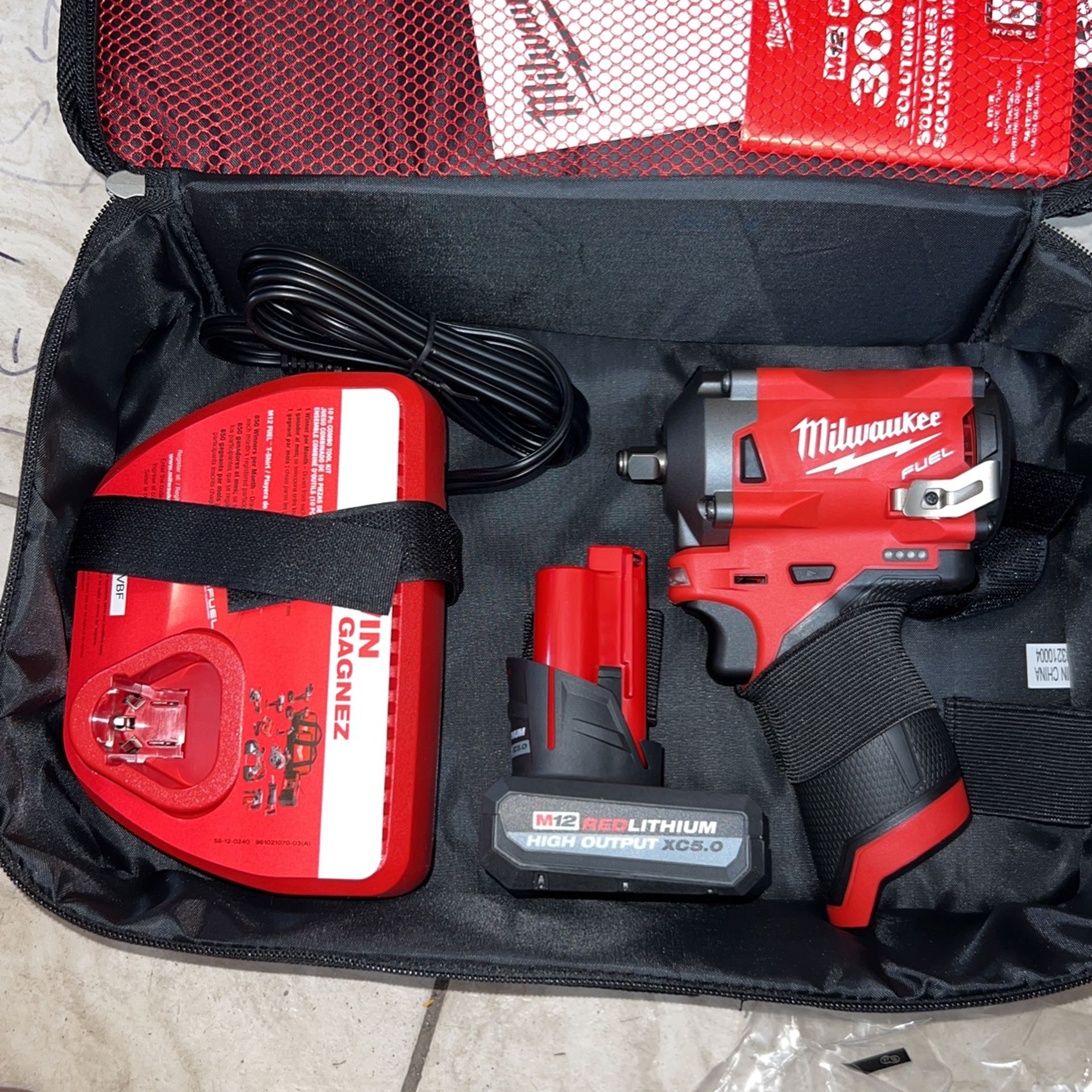 Milwaukee M12 FUEL 12-Volt Lithium-lon Brushless Cordless Stubby 3/8 in. Impact  Wrench Kit with (1) High Output 5.0 Ah Battery for Sale in Garden Grove, CA  OfferUp