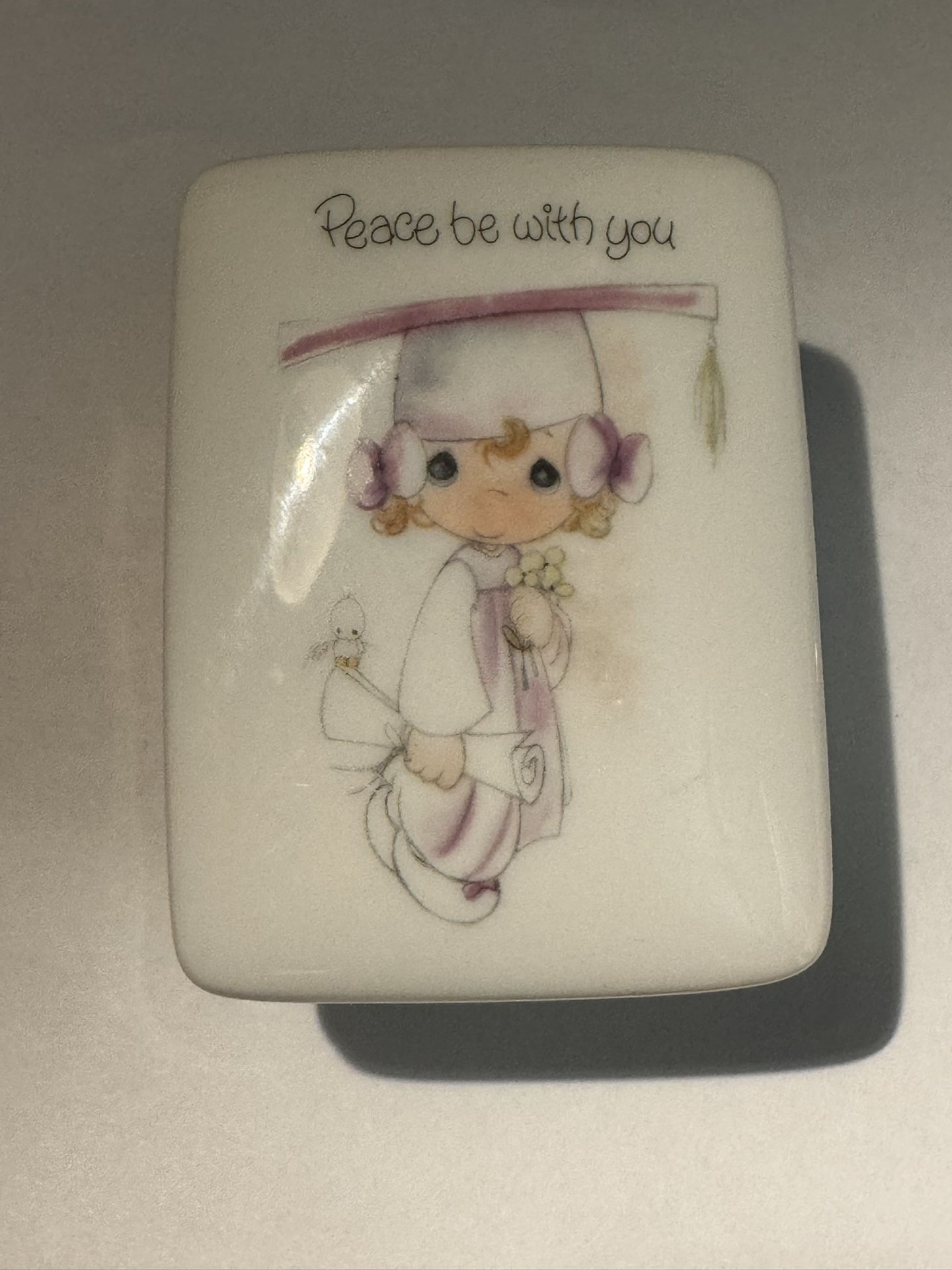 precious Moments Graduation Jewelry Box 1980