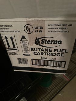 10 Sterno Butane fuel Cartridges.