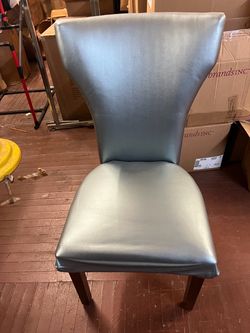 Teal Faux Leather Dining Chair (Set of 8)