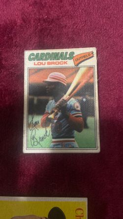 Cardinals Lou Brock Outfield 