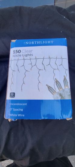 Northlight Mini Icicle Incandescent Christmas Lights - Clear - 8.75' White Wire - 150ct