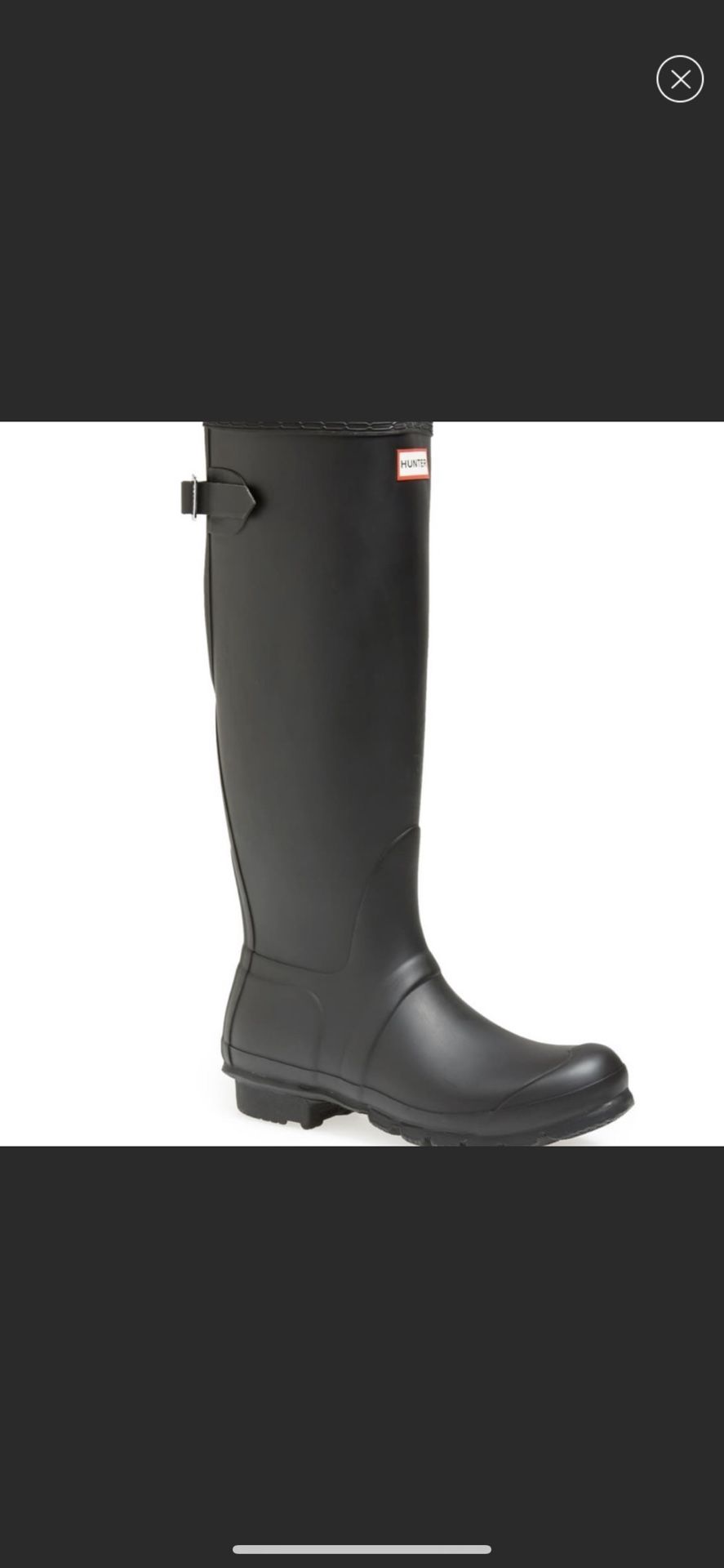 Hunter Rain Boots Matte Black 5 US Women’s 4UK Authentic