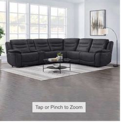 Power Reclining Microfiber Sectional 