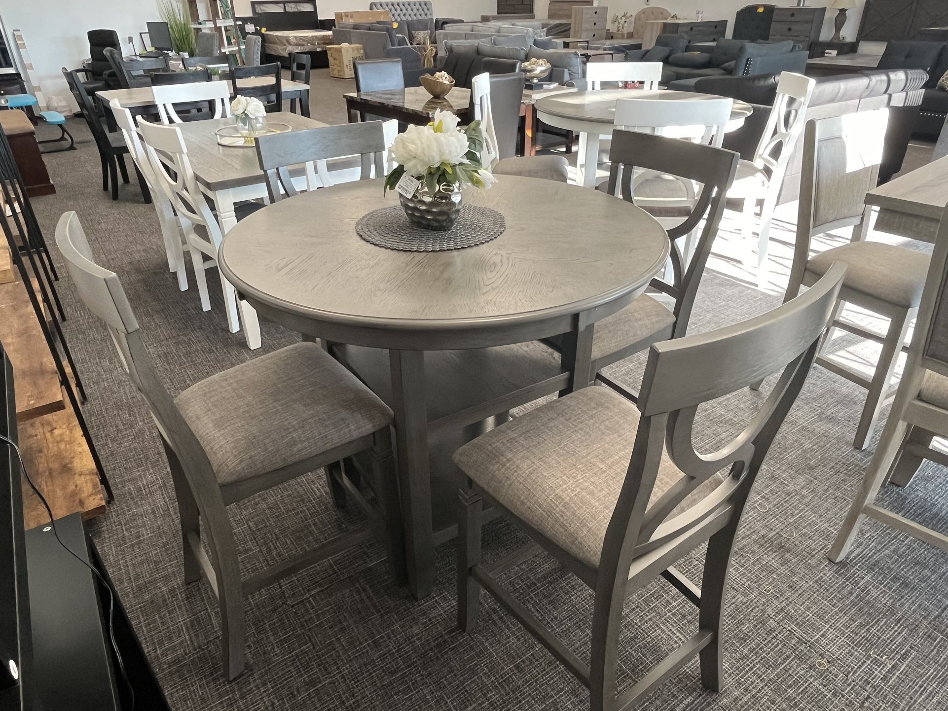 Grey 5pc Dining Table Set 