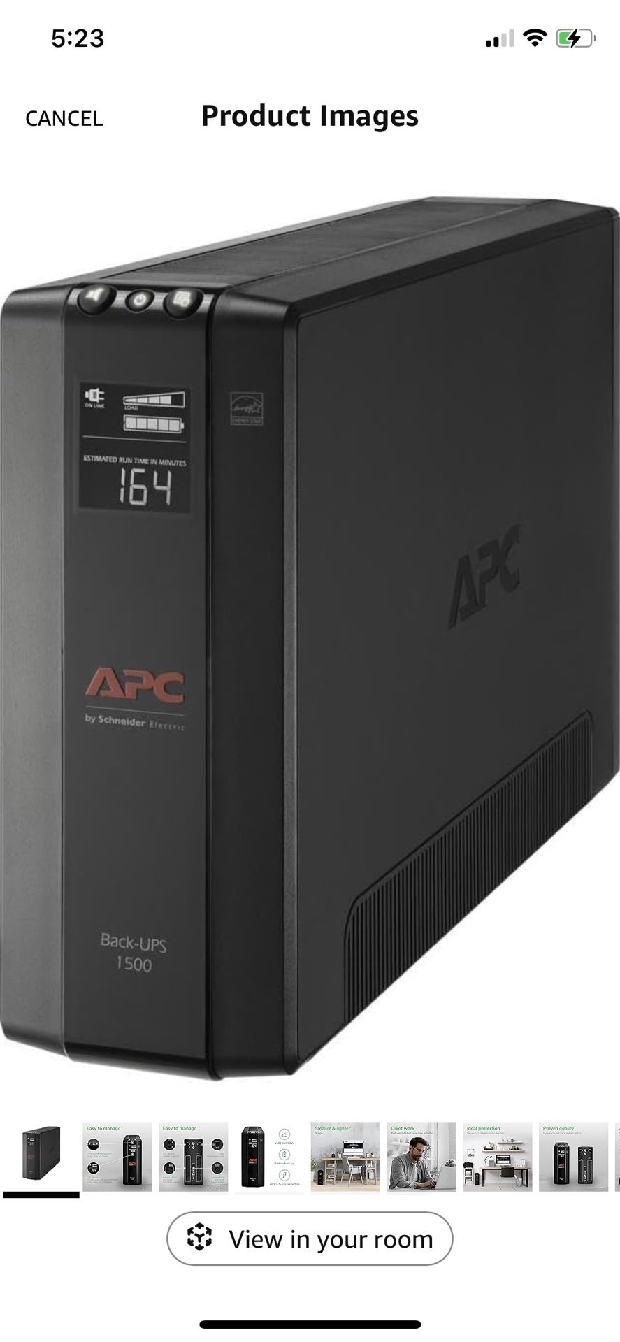 New APC UPS 1500VA UPS Battery Backup and Surge Protector