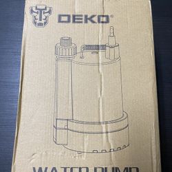 DEKOPRO Submersible Water Pump 1/3 HP 2450GPH with 10 FT Cord