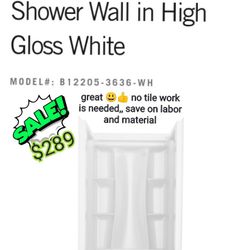 36"x36" Classic 500 Shower Wall in High Gloss White
Model#: B12(contact info removed)-WH