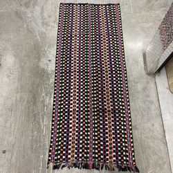 Vintage Mid Century Ethnic Central American Fabric Table Runner Or For Pillows