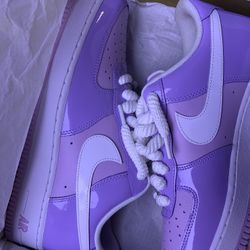 Nike Air For 1 One Patent Leather Purple Lavender 