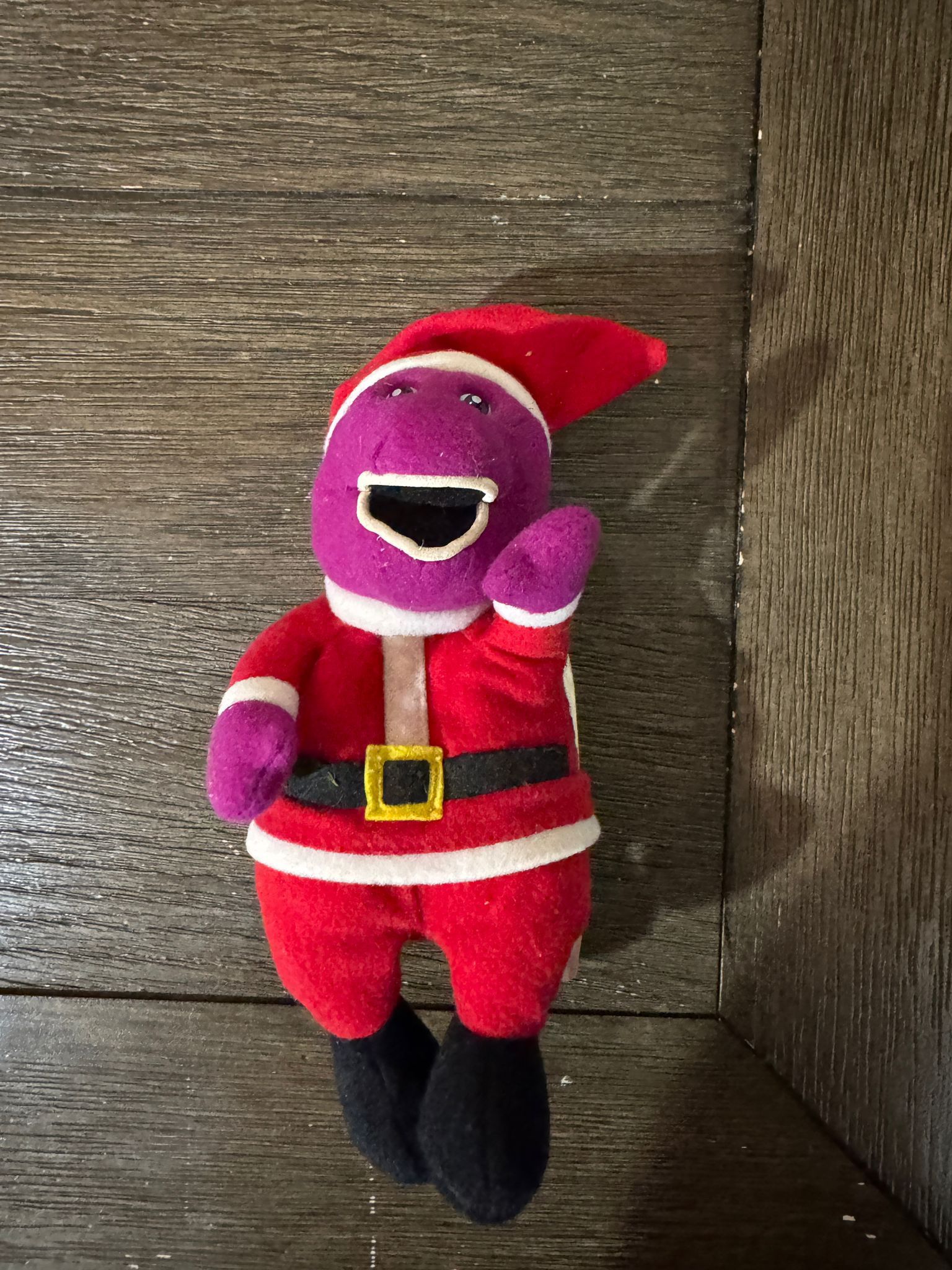 Vintage Barney we wish you a merry Christmas plush board book
