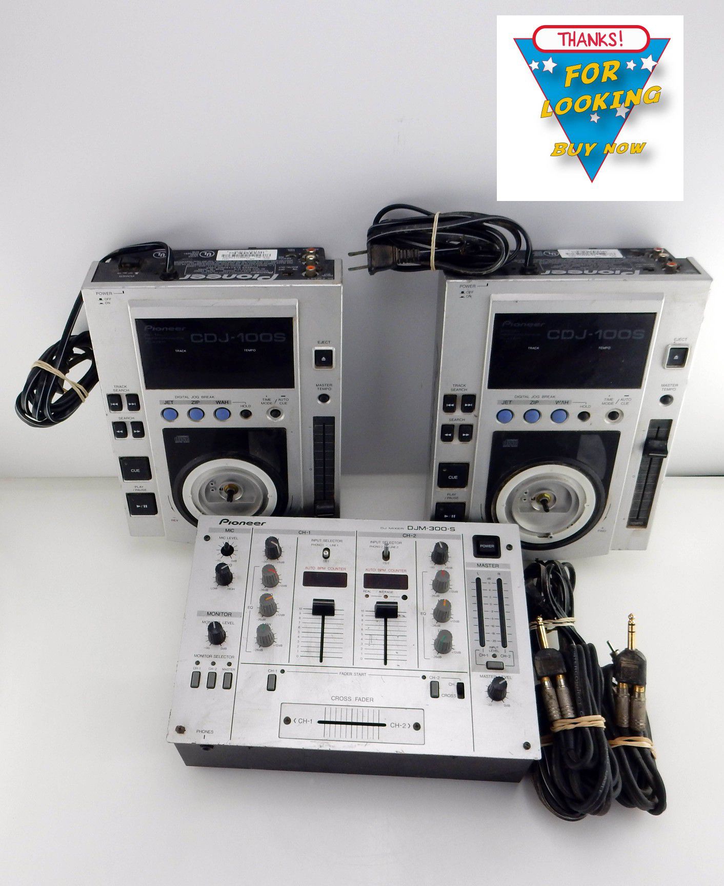 Pioneer DJM-300-S Dj Mixer + 2 Pioneer CDJ–100S DJ Equipment CD Player