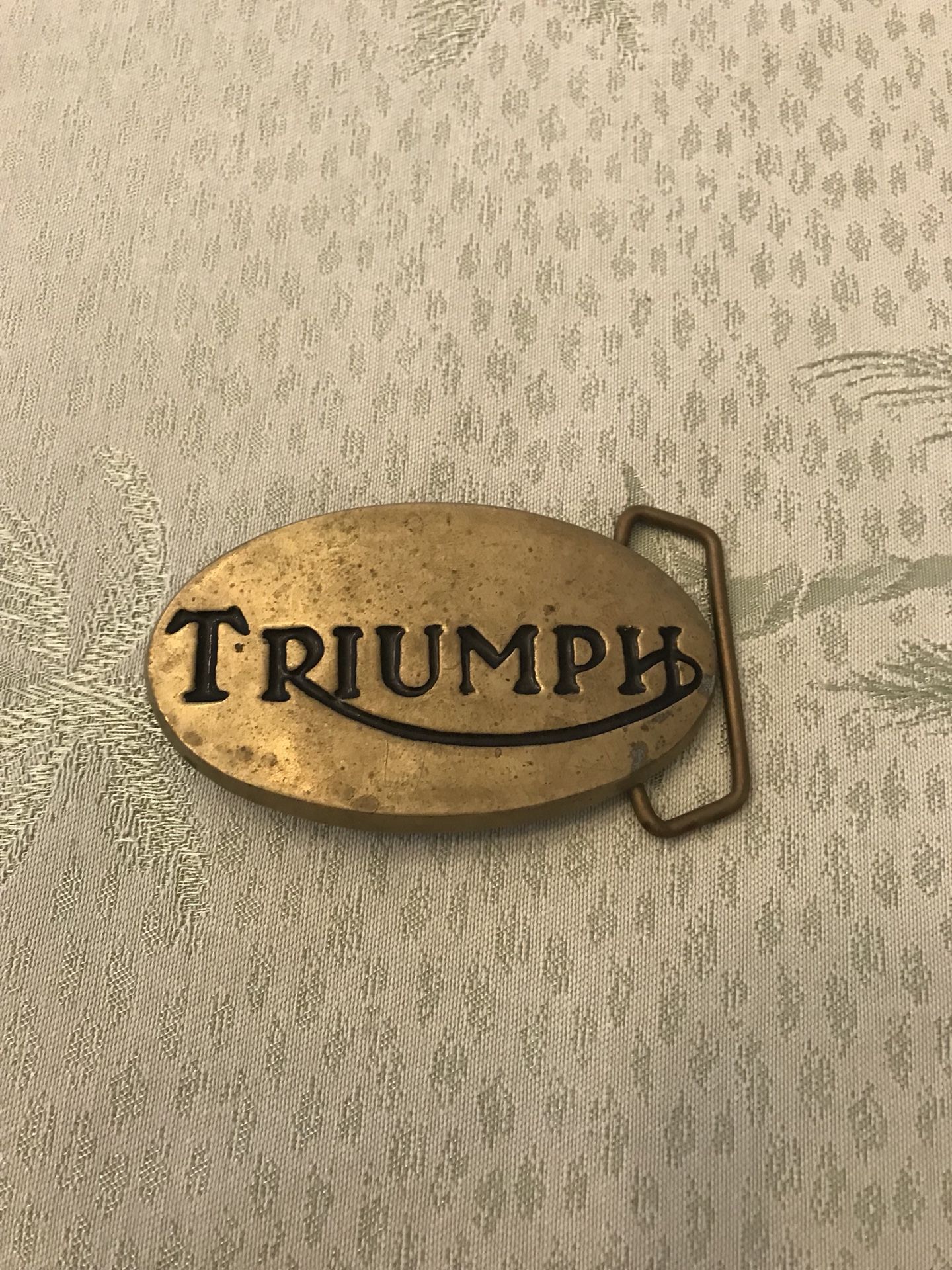 Triumph Belt Buckle- vintage motorcycle memorabilia