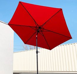 (NEW) $40 Outdoor 10ft Patio Umbrella with Tilt and Crank, Garden Market (Base not included)