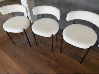 3 Boucle Bar Chairs