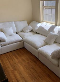 White Cloud Couch Sectional Sofa HD Buttercup