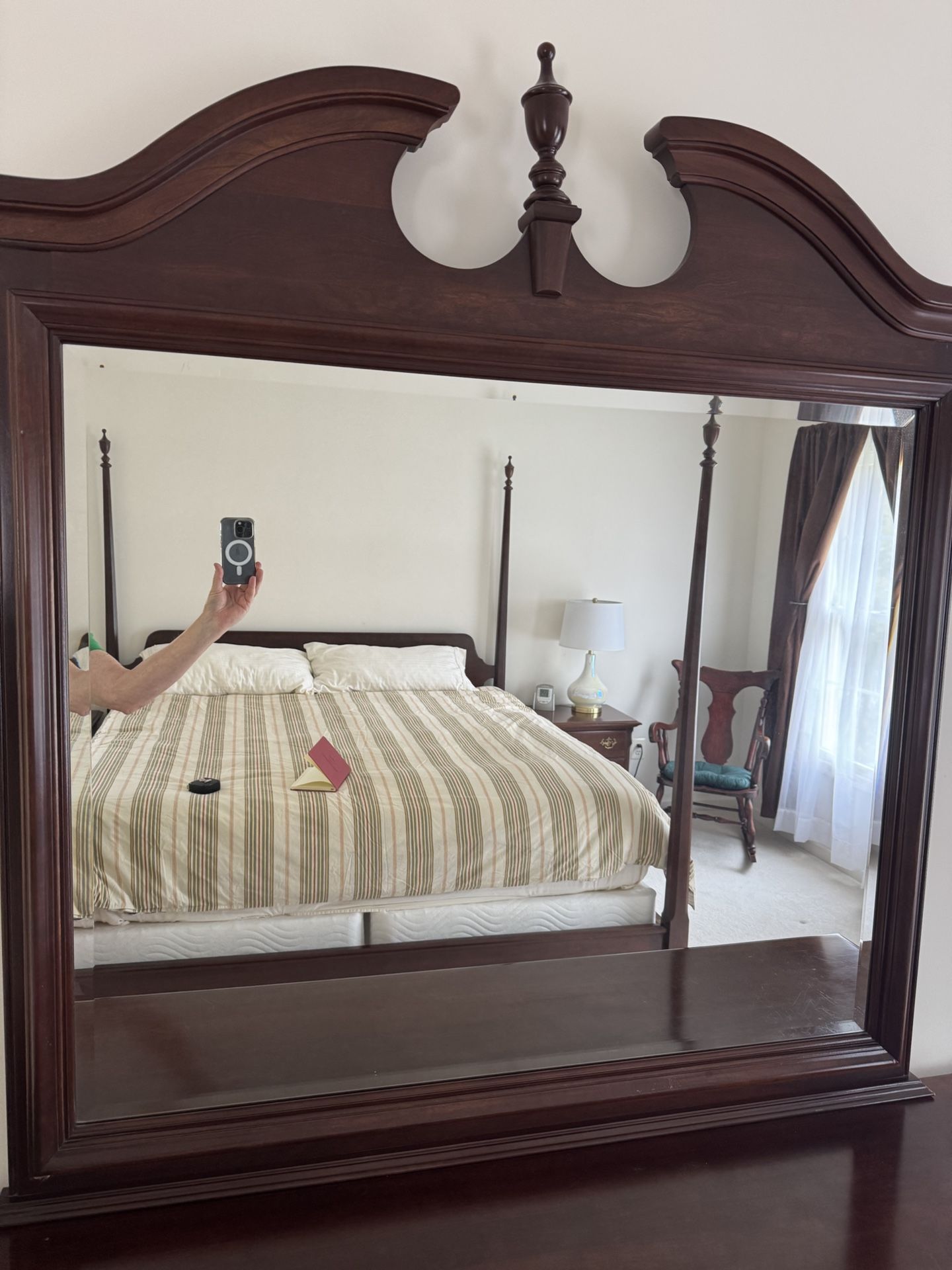 King Size Bed Cherry Bedroom Set