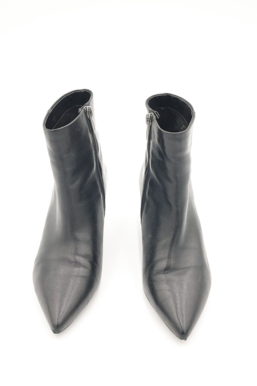 Nordstrom Black Leather Pointed Toe Ankle Boots 7.5M