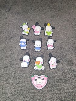 Kuromi, Cinnamonroll,  My Melody,  Pochacco Croc Charms Each Picture $5