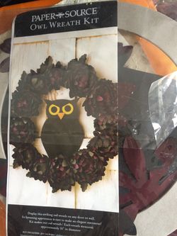 Owl wreath kit craft diy art