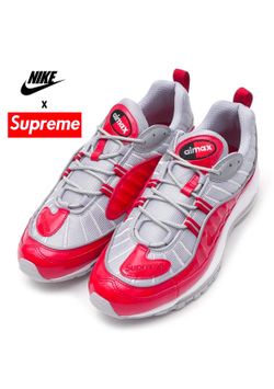 Supreme x Nike Air Max 98 Varsity Red 844694-600 Men's Size 10