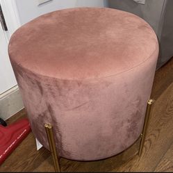 Pink Round Ottoman seat 