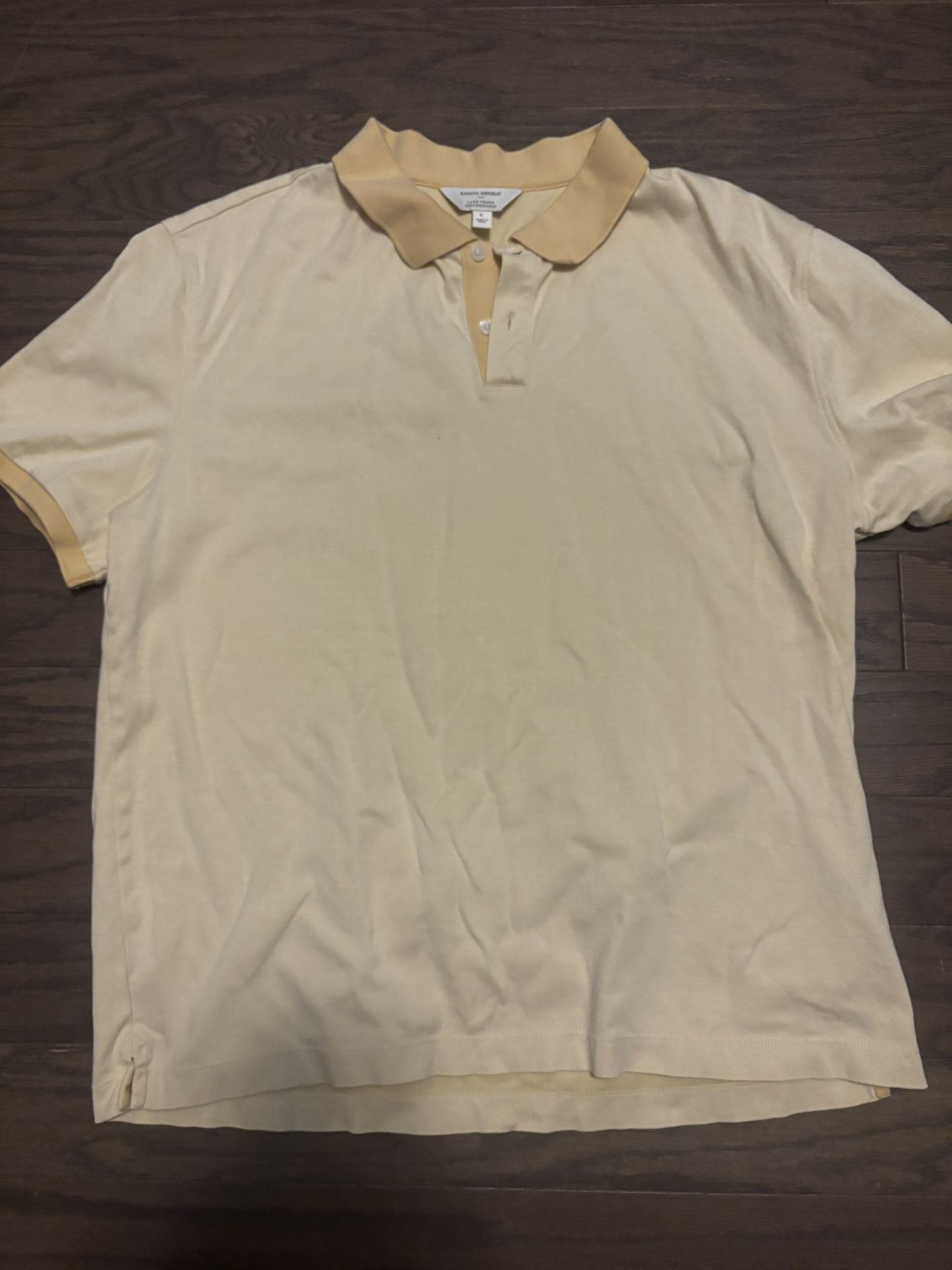Banana Republic Luxe Touch Polo in Soft Yellow Size L