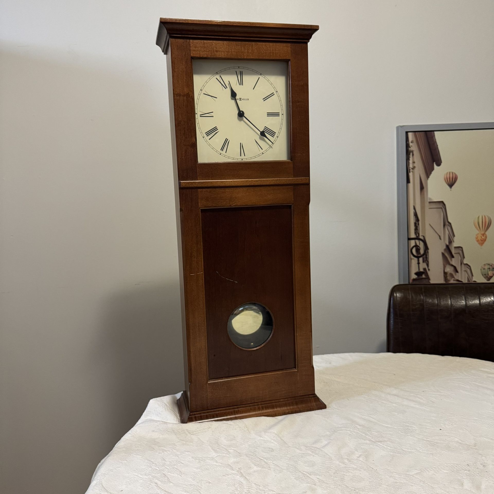 Howard Miller Shaker  Clock Chimes 29”x11”x 5” Model 613-666