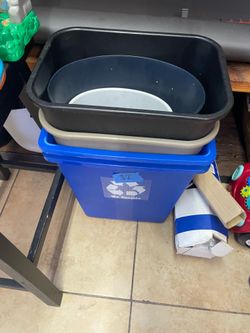 Trash can bins