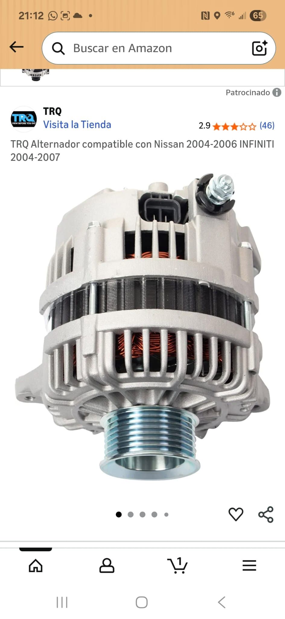 ALTERNADOR COMPATIBLE NISSAN 2004-2006