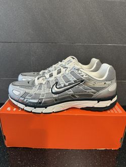 Nike P-6000 Metallic Silver Sail Black Men's Size 10.5 Sneakers CN0149-001