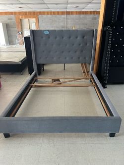 Queen gray bed